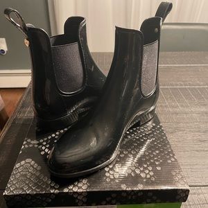 Sam Edelman Tinsley Chelsea Rain Boot Bootie Black